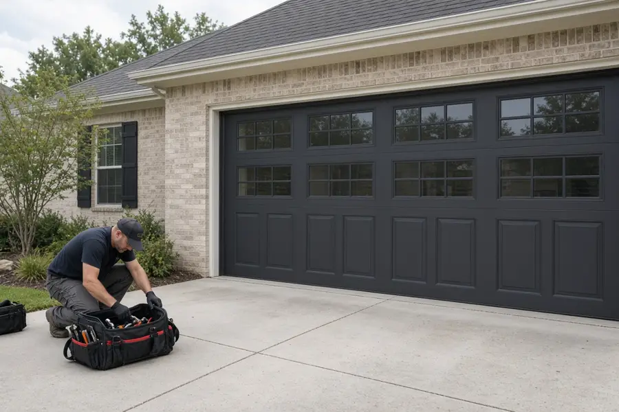New garage door installation at a Dallas-area home (placeholder photo)