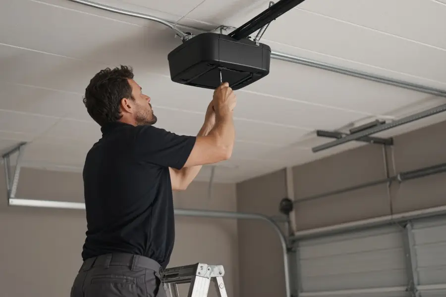 Garage door opener repair at a Dallas-area home (placeholder photo)